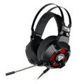 Black FANTECH HG11 USB gaming headset with RGB lights on earcups and an adjustable microphone.