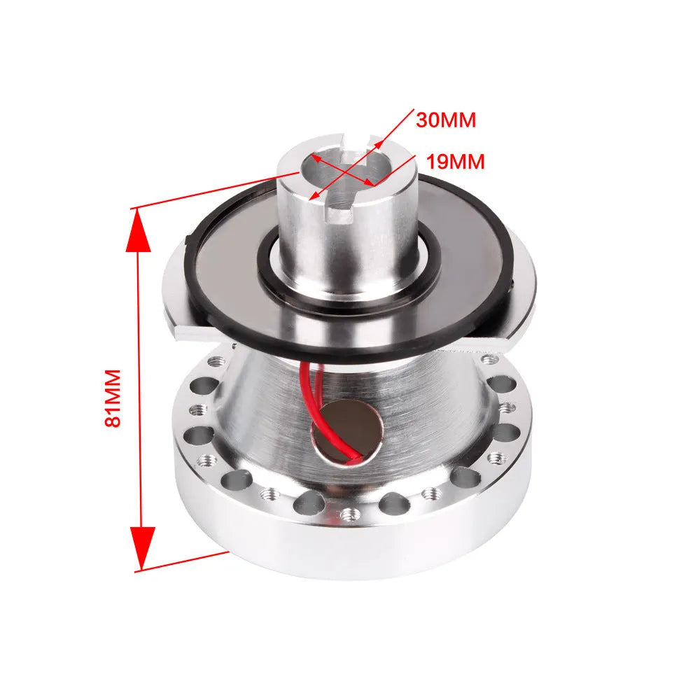Black anodised aluminium steering wheel hub adapter for Honda Civic EK EG