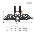 Halloween costume for a cat shaped like black bat wings, shown in orange pumpkin variant.