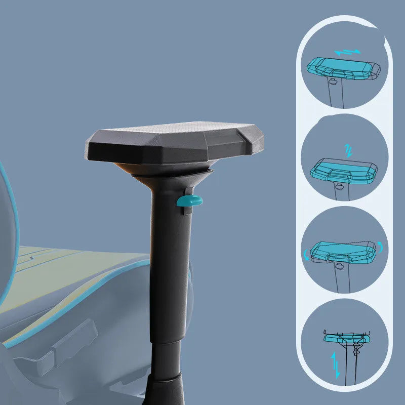 Dowinx black gaming chair with 4D adjustable armrests and a metal frame