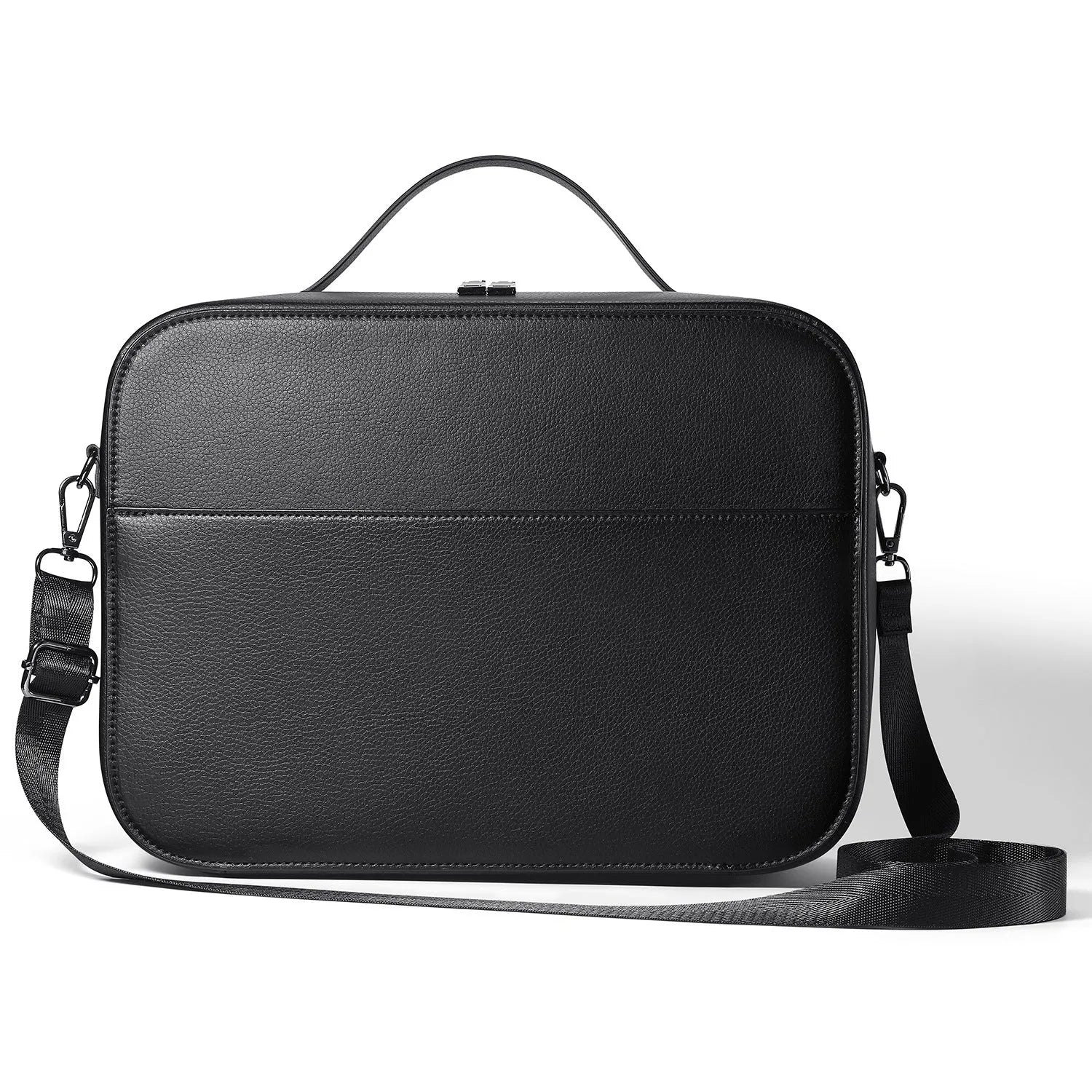 Vision Pro MR glasses storage box in superfiber material showing black and brown colour options
