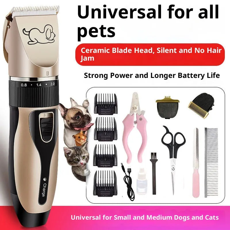 High power pet shaver for large dogs and cats, Pearl White standard model with blade