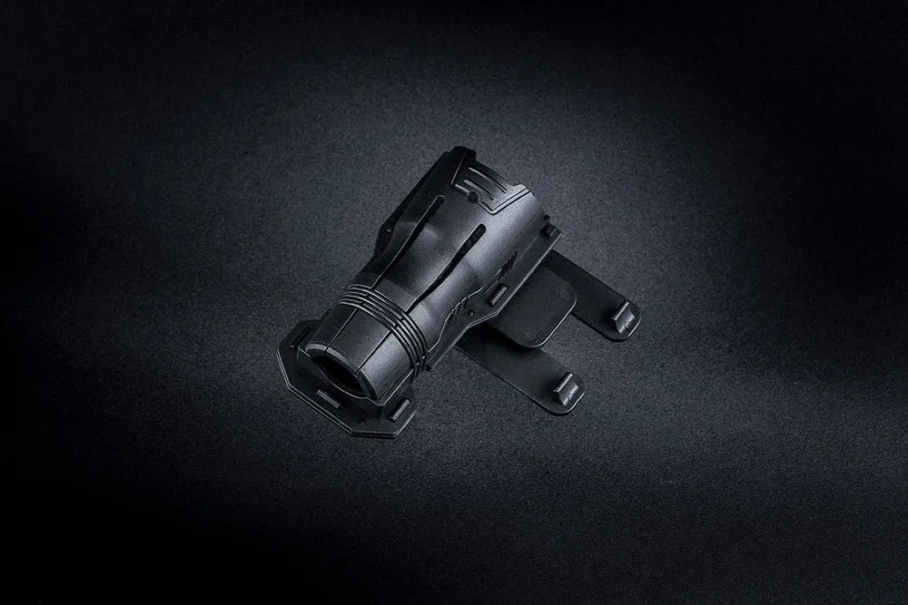 Black nylon glass fibre 360-degree rotating V6 tactical torch quick pull sleeve with belt attachment