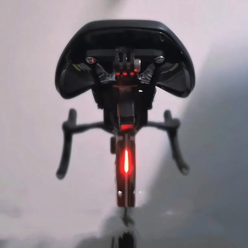 Motorcycle taillight with USB charging and waterproof design in yellow colour for night riding