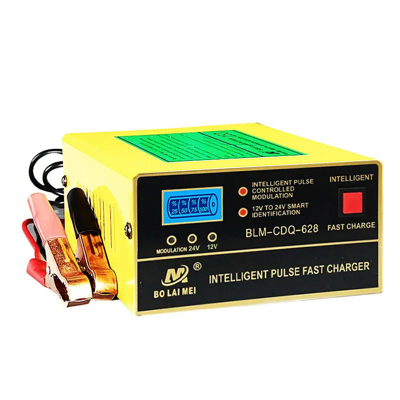 BT 168 12V 24V lead acid battery charger with American Standard plug and compact body