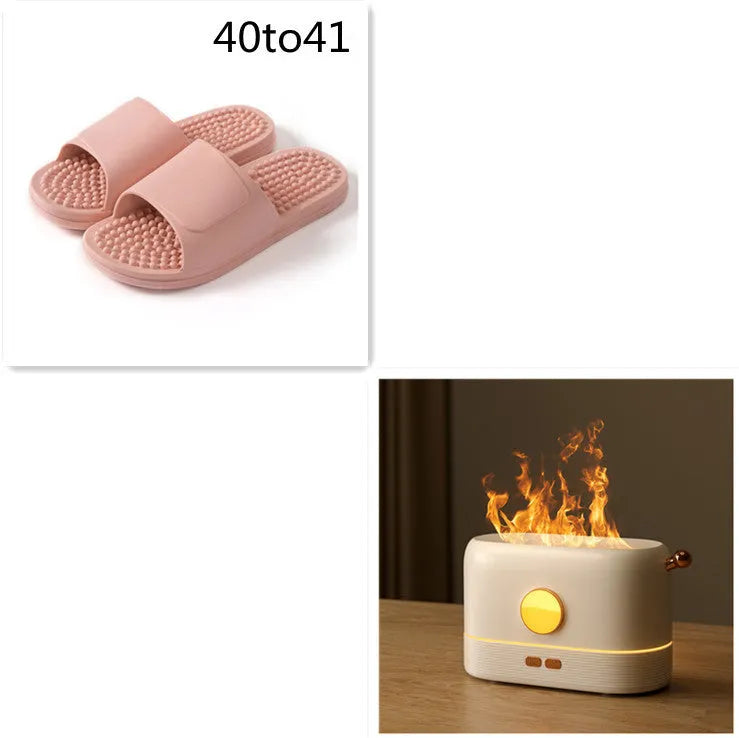 USB desktop humidifier with flame simulation effect and fragrance diffuser function