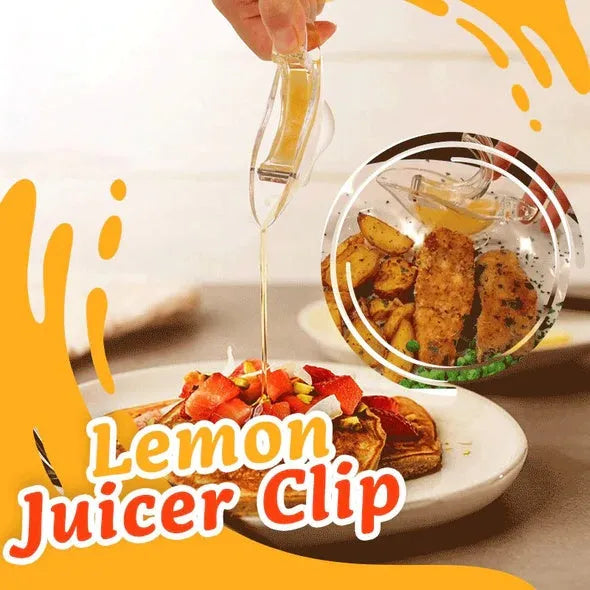 Transparent acrylic manual lemon juicer with bird-shaped press for squeezing citrus slices