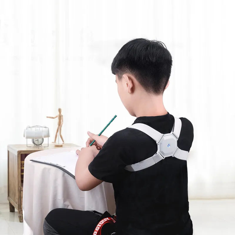 Smart adjustable posture corrector belt with real-time posture assessment for kids and adults