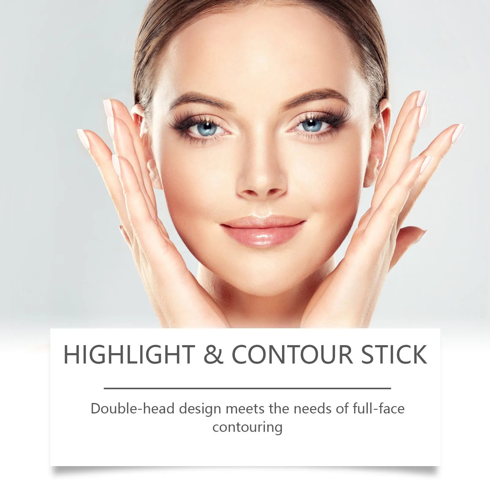 ZEPHOCO dual-ended cream highlighter and contour stick in matte bronze, amber, or high gloss bronze finish