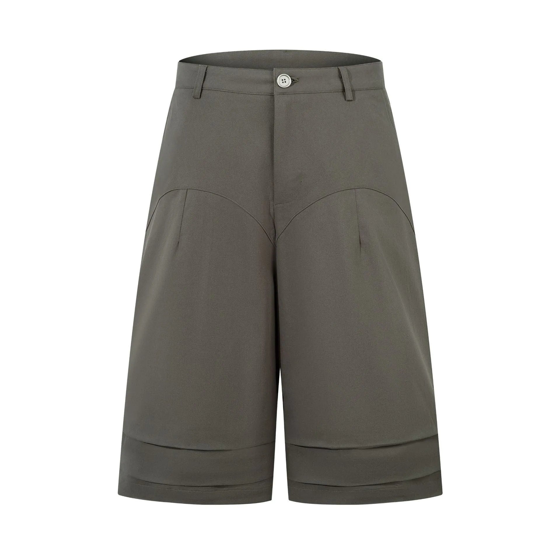 Retro wide leg straight denim middle pants in black and green colour options showing loose fit and fifth pants length