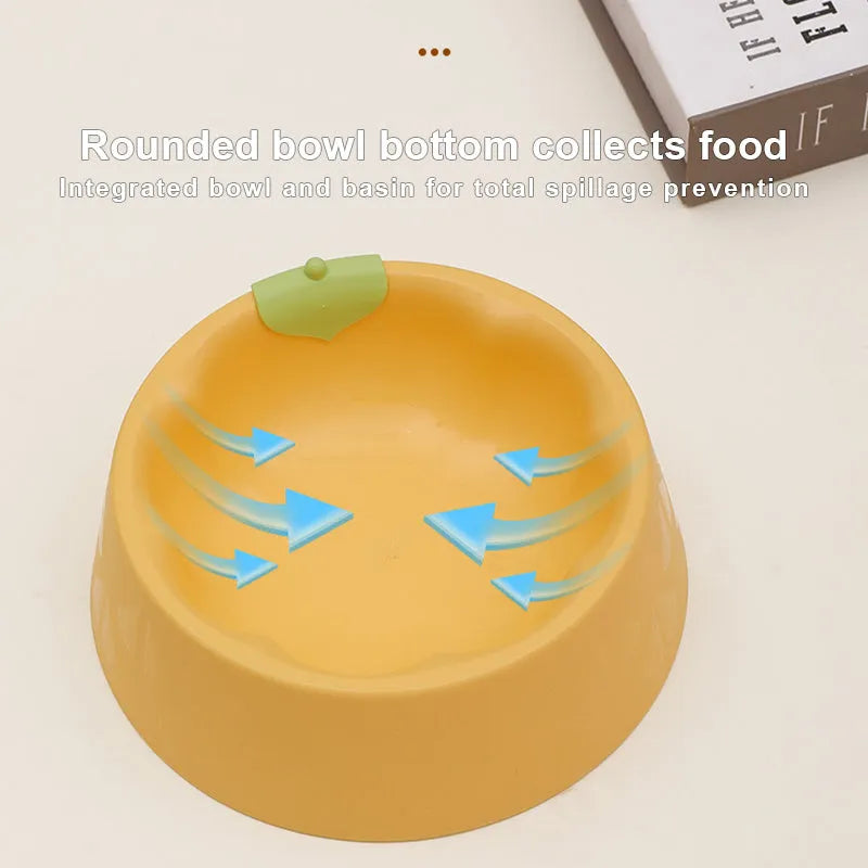 Green plastic double pet bowl with flower-shaped design and anti-tip base for cats and small dogs.
