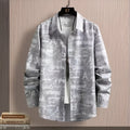 Men's long sleeve shirt with letter print in a street trend style, available in sizes L M XL XXL XXXL
