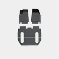 Tesla Model X black TPE rubber floor mats and boot liner set for left-hand drive