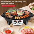 Multifunctional electric cooker hot pot barbecue all-in-one pot 5L 2300W Reunion Roast Black