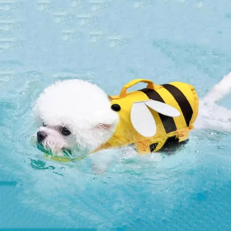 Reflective dog life vest swimming safety jacket with adjustable buckles in bright colours