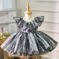 Girls birthday party dress high grade gray princess style suitable height 80-160cm