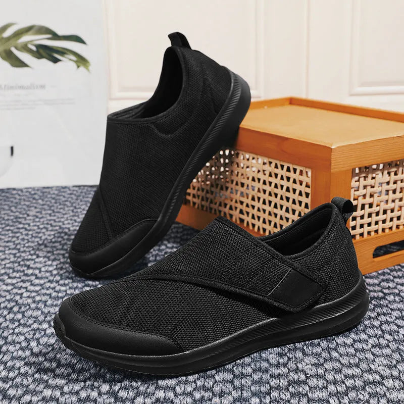Summer walking shoes with mesh upper and Velcro closure in multiple colours