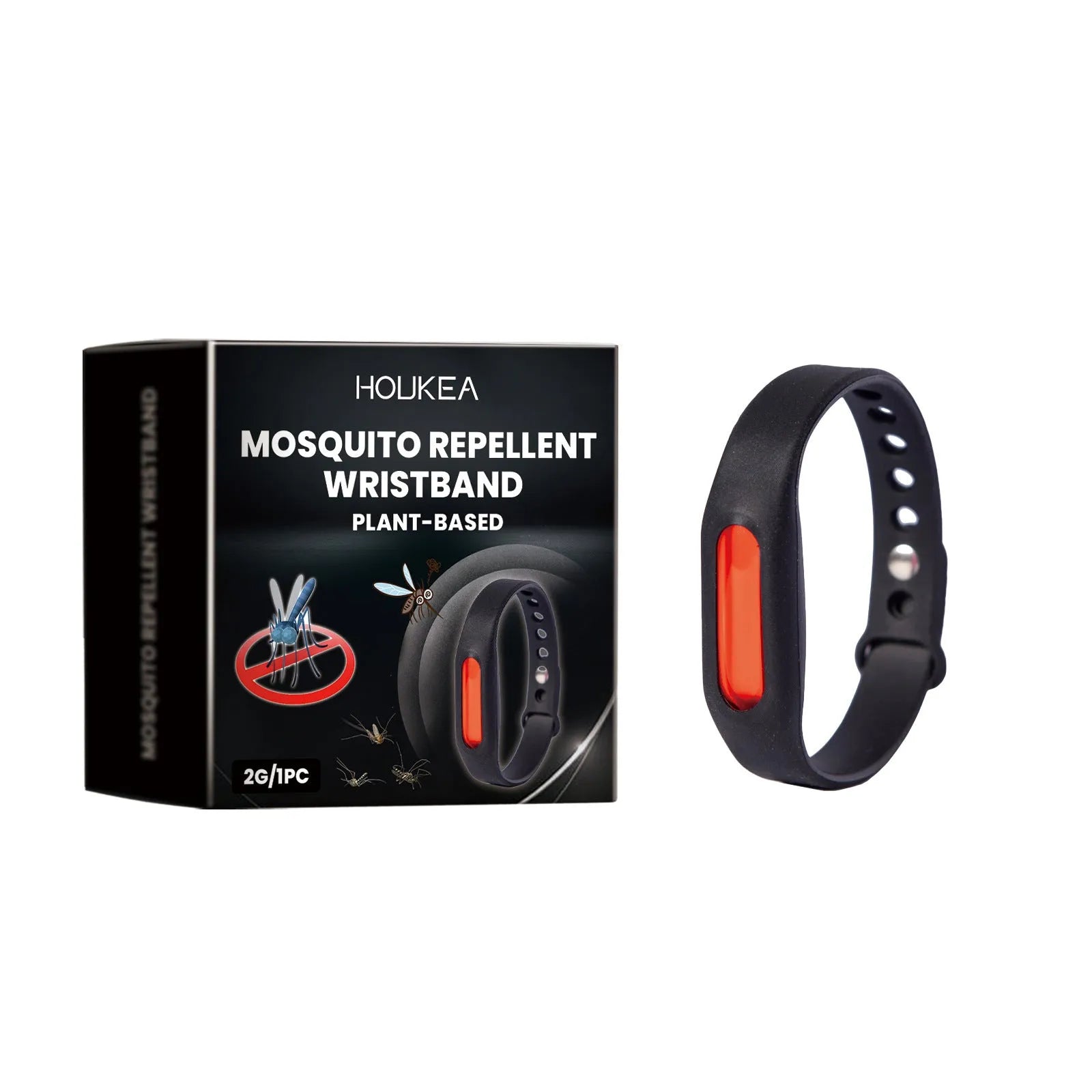 Portable guard body silicone outdoor bracelet on wrist – lightweight flexible silicone band in one colour