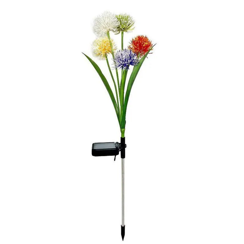 Solar lawn lamp decorative flower shape light for garden grass outdoor IP55 ABS plastic