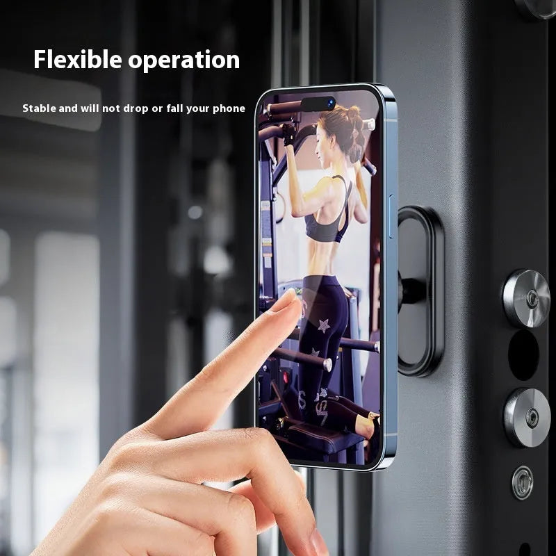 Plastic double-sided magnetic photography bracket with universal phone clip for outdoor mobile photography
