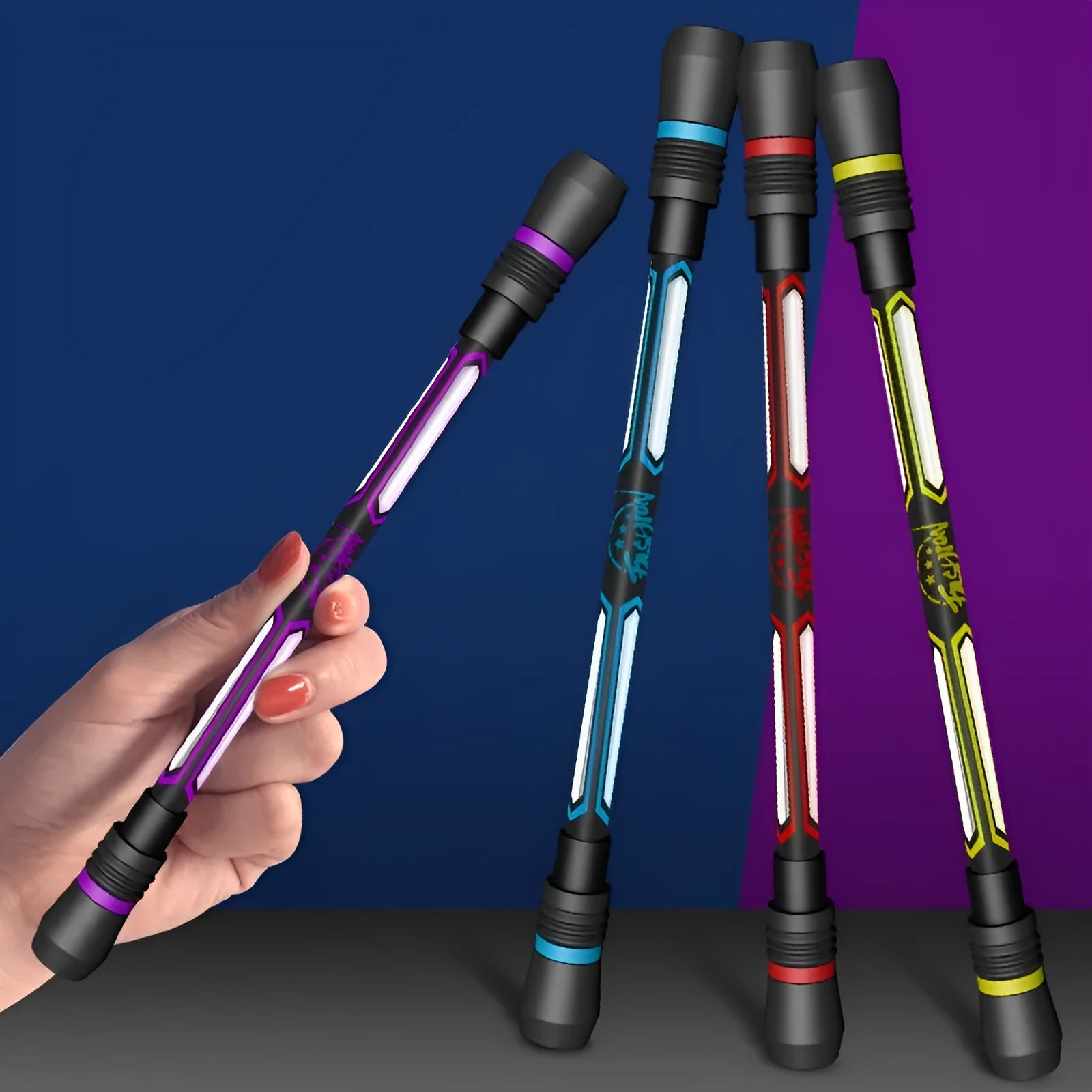 Frosted anti-slip rotary pen with 0.35mm writing tip shown at 210mm length