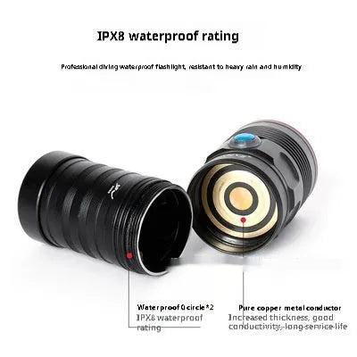 DX5S L2 50W aluminium alloy LED flashlight for camping and outdoor use