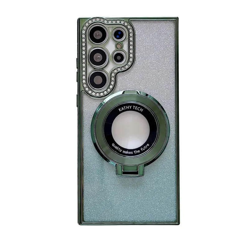 Gradient magnetic bracket TPU phone case for Samsung Galaxy S22 S23 S24 in eight colours