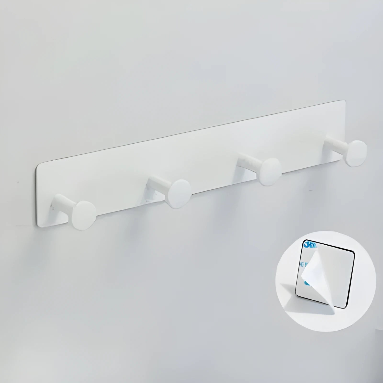 Iron punch-free screwless shower door clothes hook with multiple mushroom-shaped hooks