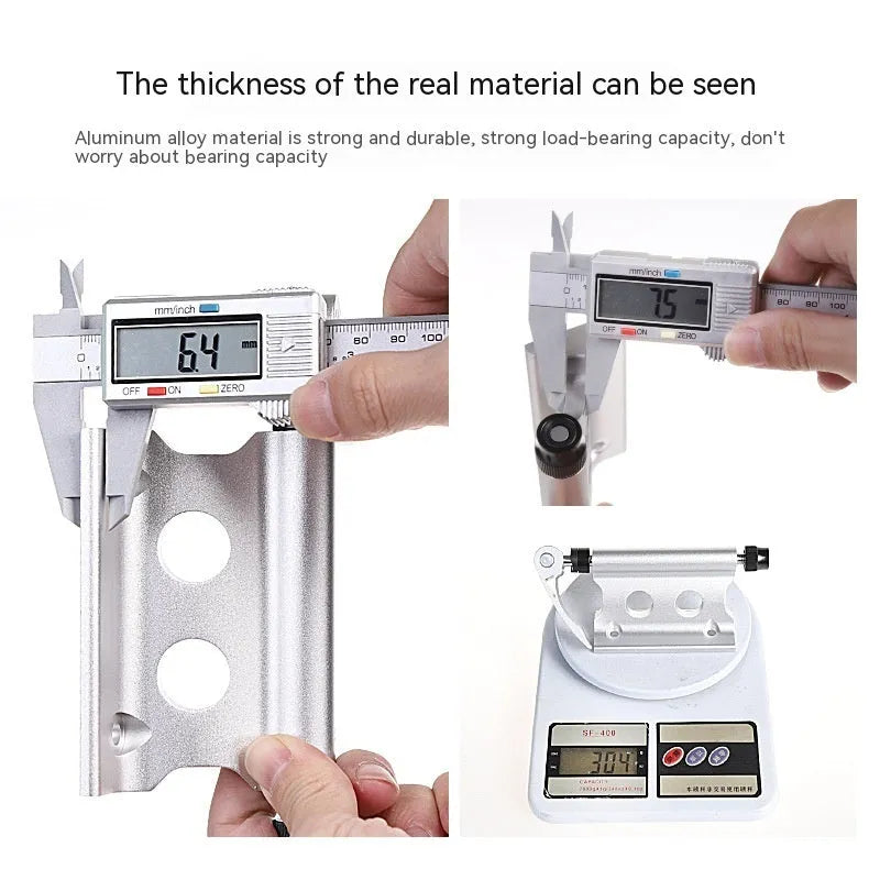 Silver metal bicycle front fork quick release fixing clip for SUV bike carrier mounting