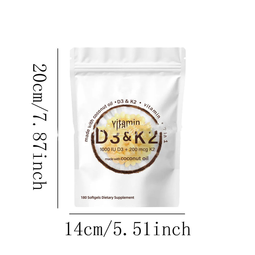 Vitamin D3 K2 soft capsules 180 tablets in picture colour bottle