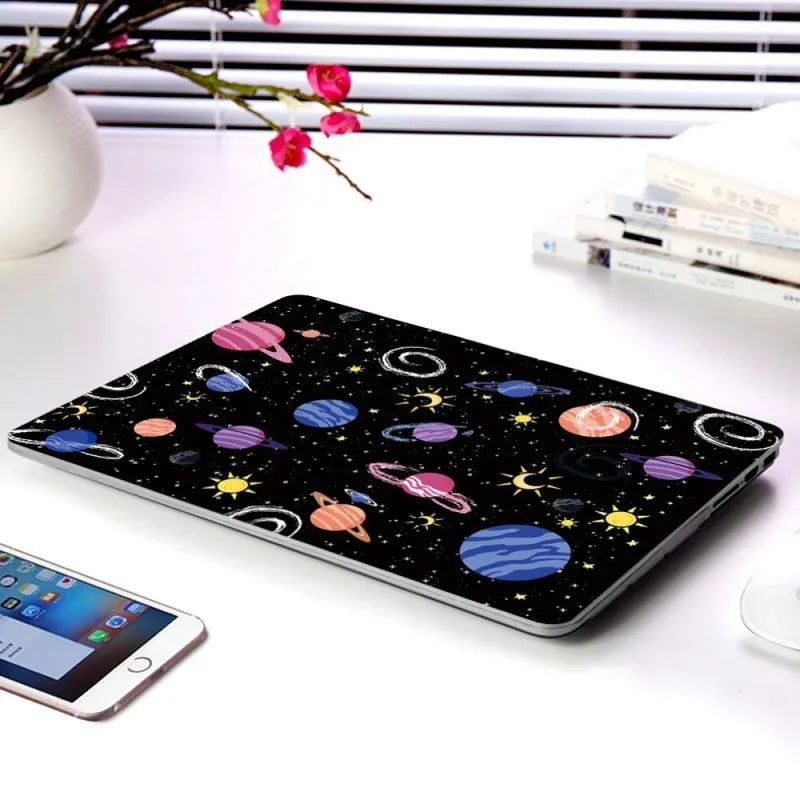 Cartoon space series plastic laptop case for Apple MacBook with colourful design