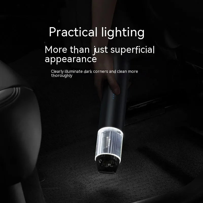 BASEUS A3 black wireless car vacuum cleaner with USB Type-C charging port