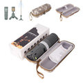 Portable LED camping light in off white or dark grey colour with button switch