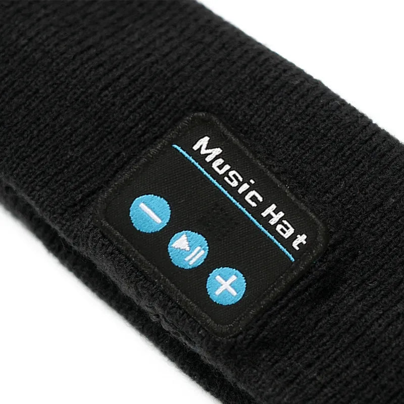 Bluetooth 5.4 wireless headband in black colour with removable washable design for sports and exercise