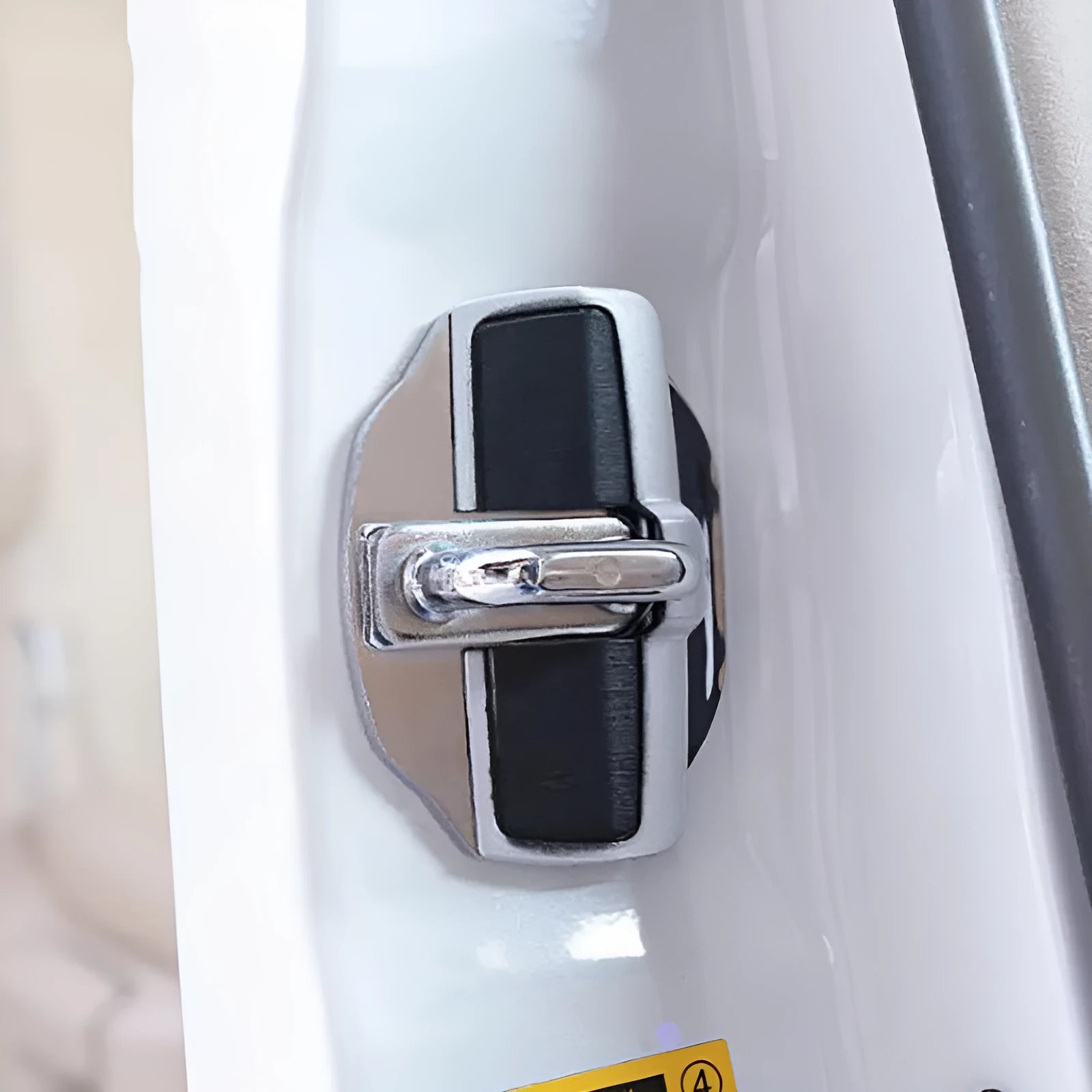 Silver TRD door lock cushions for Toyota Prius 23 with 3M adhesive backing