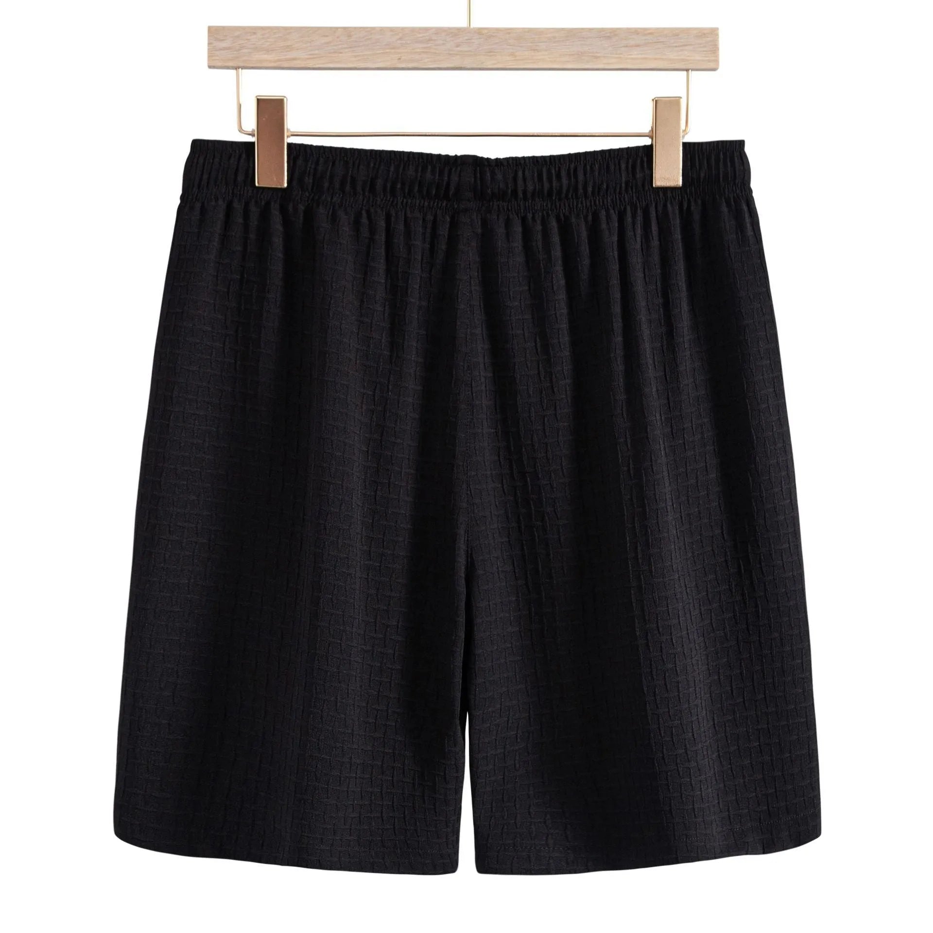 Men's casual short sleeve flower shirt and matching shorts in a white or black cotton blend set.