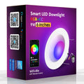 Smart WiFi Bluetooth RGBW colour changing ceiling tube lamp with remote control