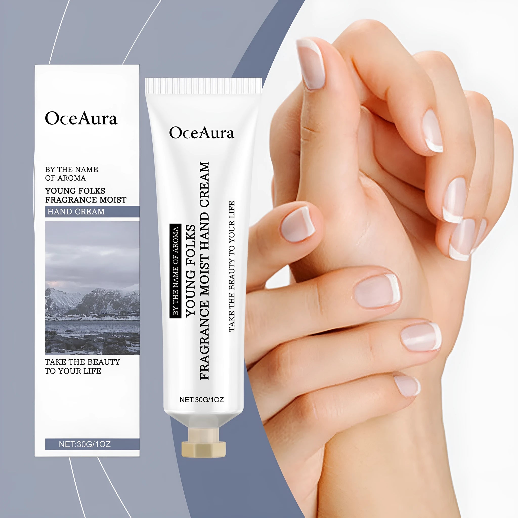 30g tube of moisturising hand cream containing glycerin and hyaluronic acid