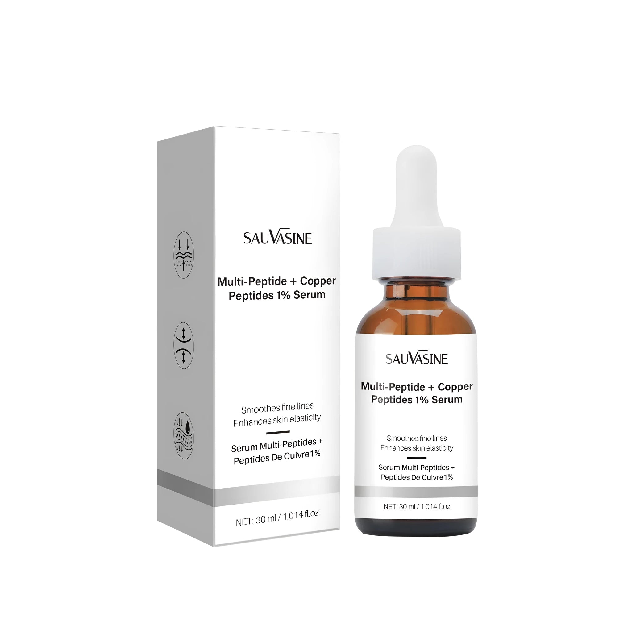 30 ml bottle of moisturising facial oil for wrinkle reduction treatment