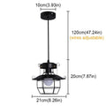Retro iron droplight lantern lamp with single-head design for restaurant or corridor lighting