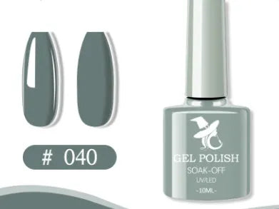 48 colour UV phototherapy plastic gel nail polish set with 7ml bottles in various finishes including glitter and nude shades
