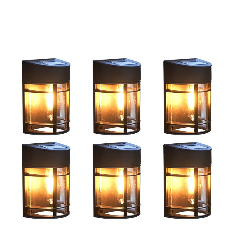 Solar outdoor patio balcony garden wall light set warm light IP65 waterproof Tungsten small wall lamp