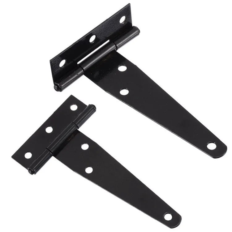 Fixed T-shaped iron hinge for outdoor wooden doors and gates in multiple sizes
