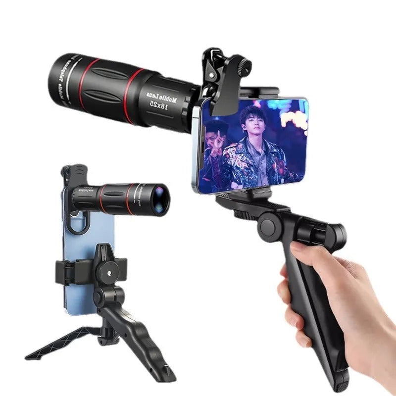 18x high-definition external telephoto lens for mobile phones with waist pack and accessories