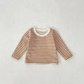Unisex baby cotton striped top and bib pants set with car embroidery in size 80cm