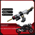 Titanium motorcycle steering damper bracket with adjustment dial for CFMoto 450SR/450SRS