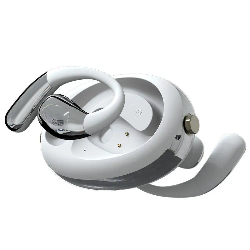 Wireless AI translation noise-reduction Bluetooth headset with ear hook in black colour