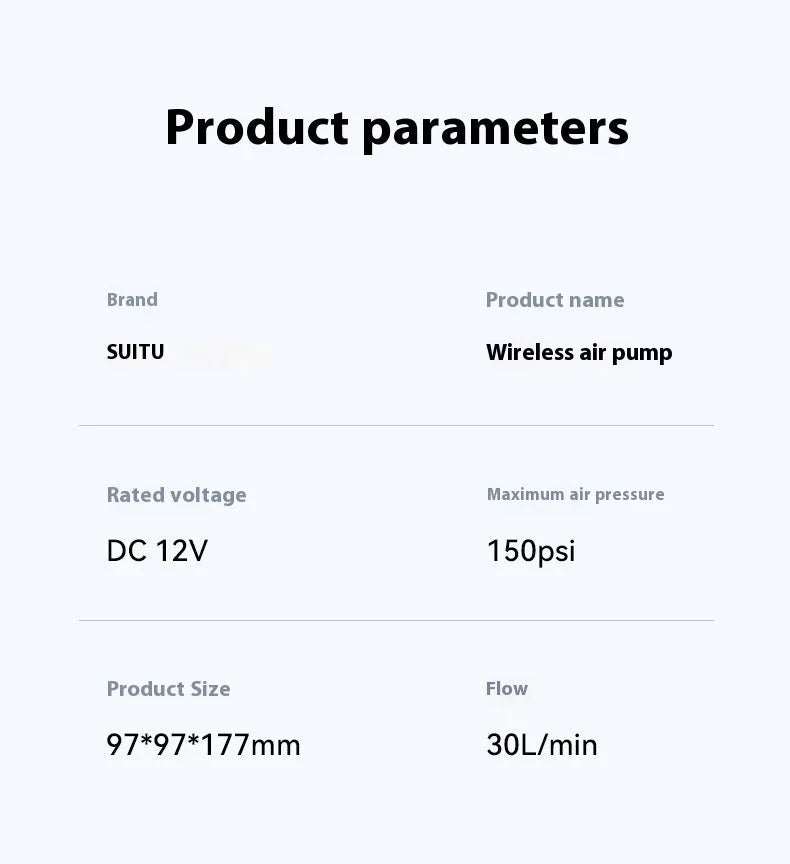ST-5518 wireless portable air pump with automatic inflation for car tyres