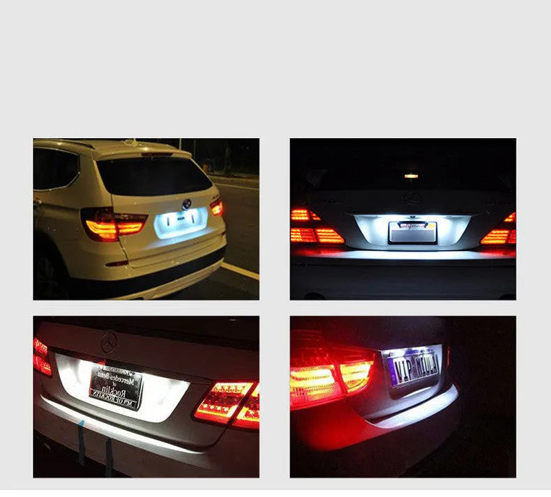 White LED licence plate light bulb for Honda Civic with plastic housing
