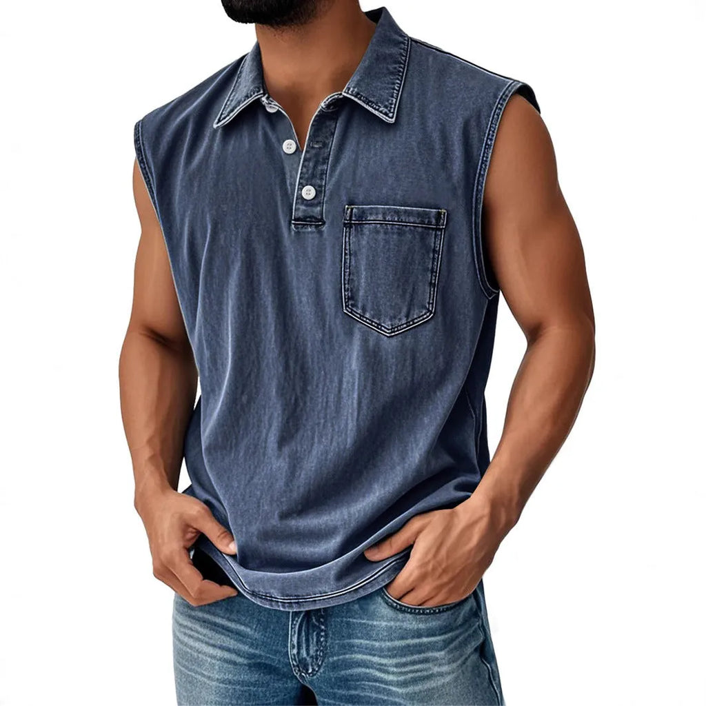3D digital print men's button polo shirt short sleeve loose fit polyester casual top